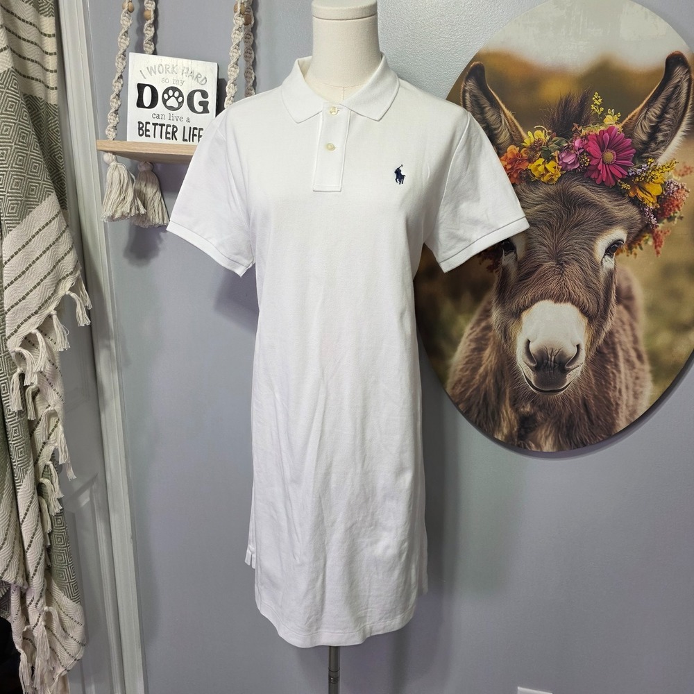 Polo Ralph Lauren Mesh Mini Dress Size L Sporty Tennis Preppy Country Club